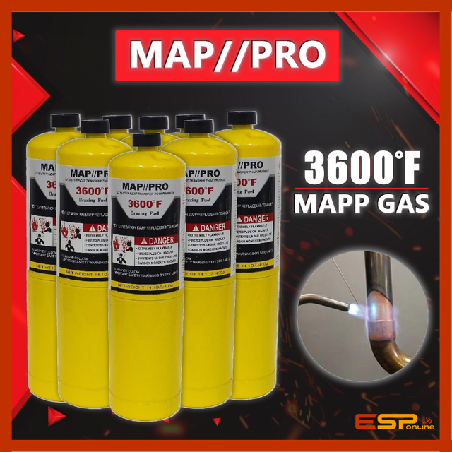 Cilindro de gas MAPP moderno Ice longng, 99,9% propileno de alta pureza MAP-PRO, ¡más caliente que el propano! 