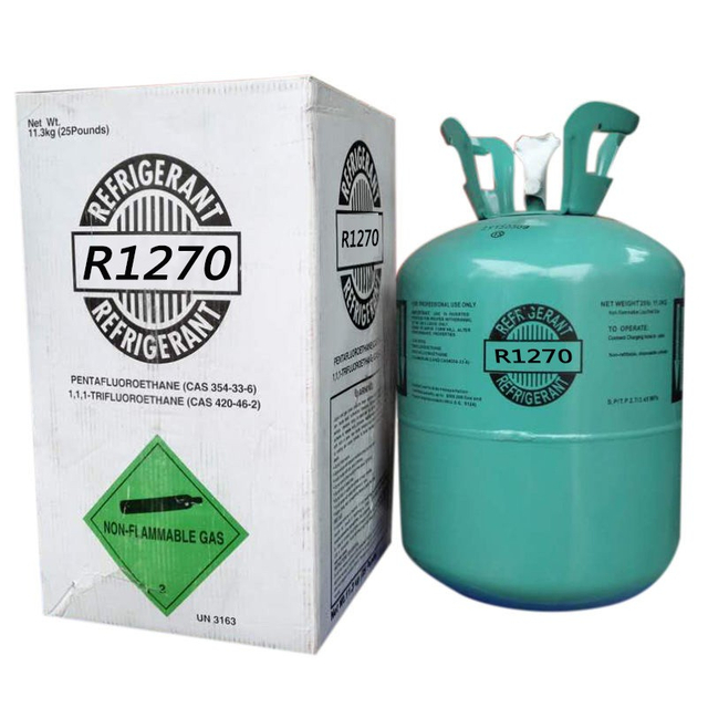 Peso neto refrigerante del propileno 11kg de la pureza elevada R1270 el 99,9% 